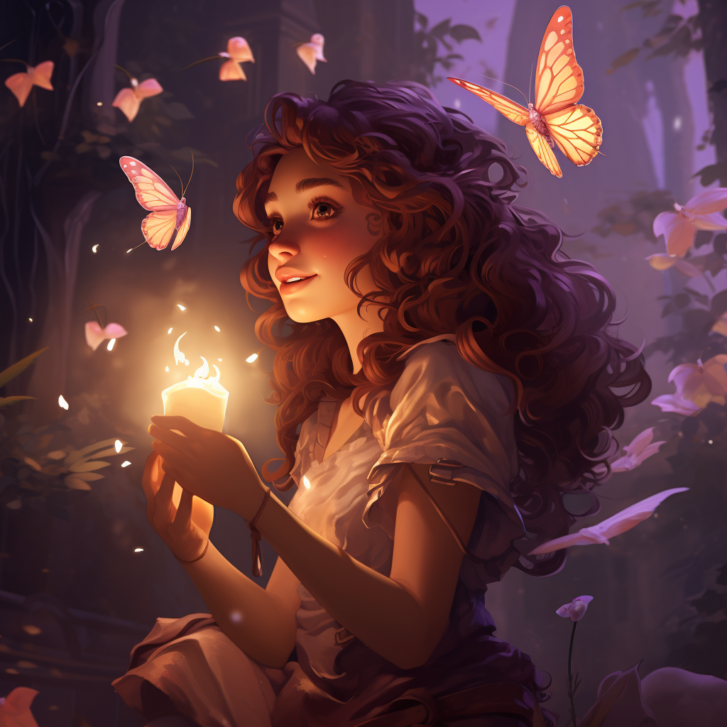 Free AI Image  Portrait of fairy with fairycore aesthetic