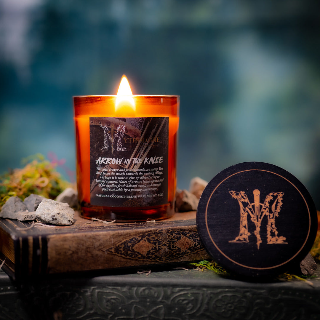 "Arrow in the Knee" by Mythologie Candle Co. MythologieCandles