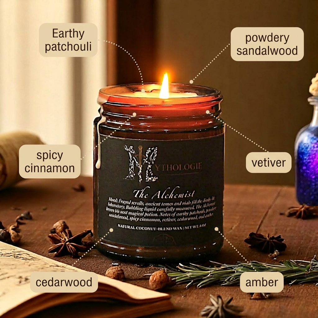 The Alchemist historical collection candle with spices and herbs